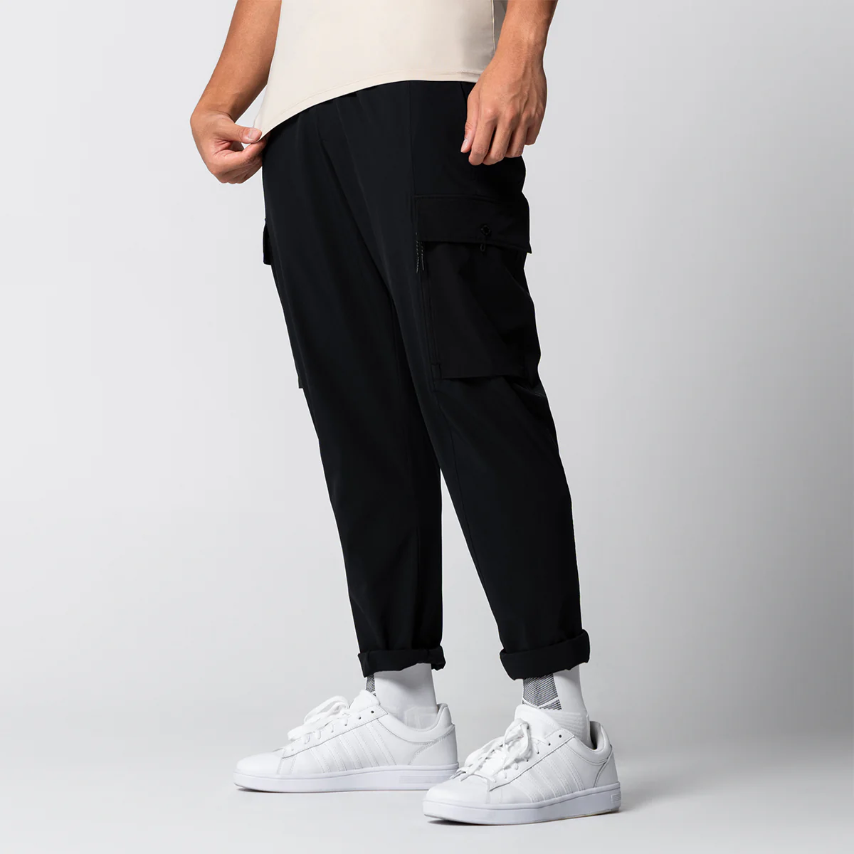 Fabric Blocking Functional Cargo Straight pants for Men - Image 19